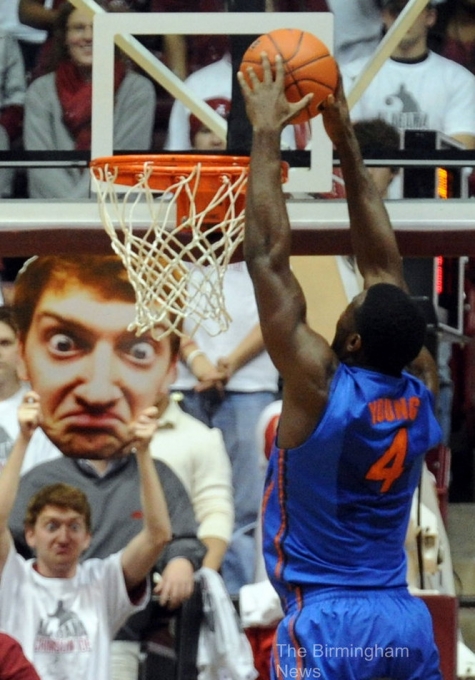 Googly eyes face cutout basketball fan